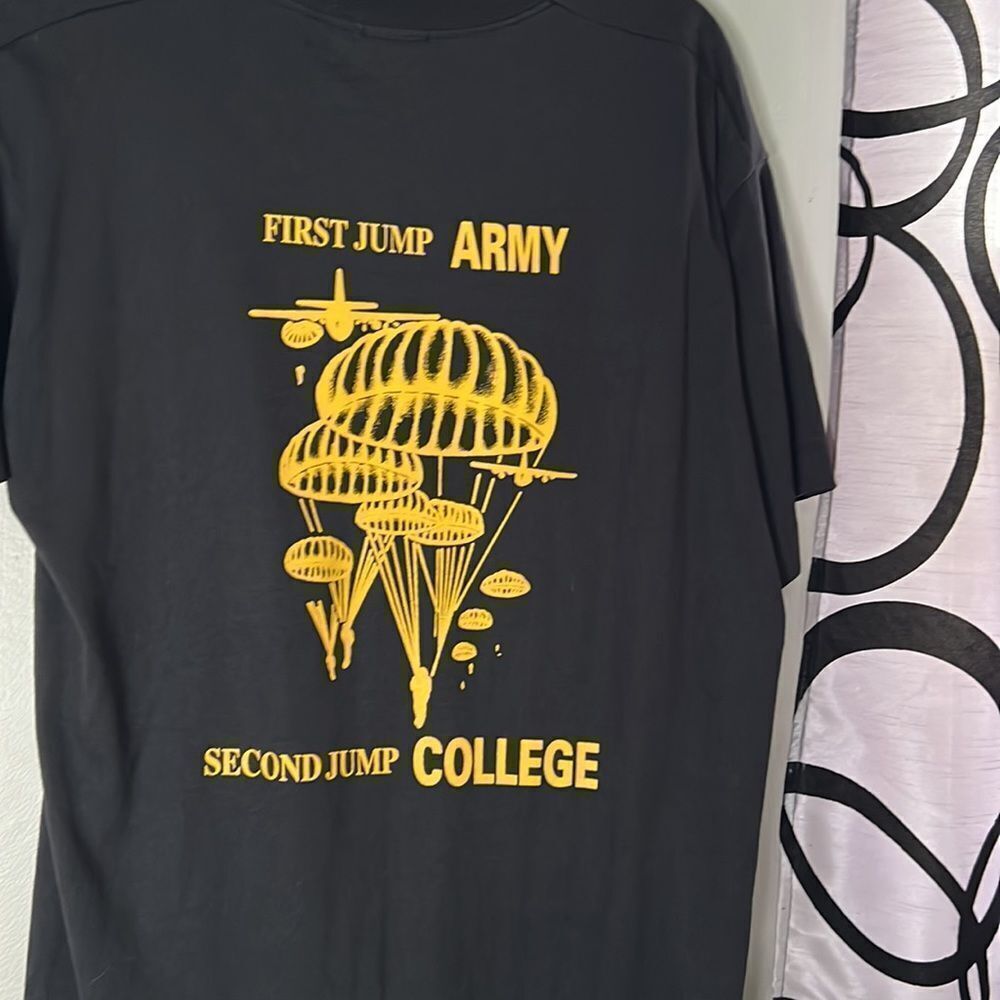 US Army jump college black and gold short sleeve shirt new size large - Picture 7 of 10